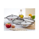 Gülsan 6 Parça Omlet Set Çelik Kapaklı