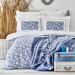 Karaca Home Celerina Mavi %100 Pamuk Çift Kişilik Fitted Nevresim Takımı