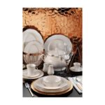 Kütahya Porselen Bone Olympos 54 Parça 12 Kişilik Krem Yemek Takımı – Zarif ve Modern Tasarımlı Kaliteli Porselen - Görsel 2