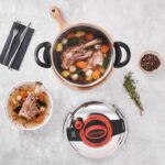 Emsan Montana İndüksiyon Tabanlı Düdüklü Tencere Seti Siyah Kırmızı 4+6 Litre - Görsel 4