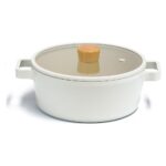 Neoflam Fika Cam Kapaklı Alüminyum Döküm Tencere 24 x 10 cm