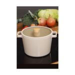 Neoflam Fika 22 cm Cam Kapaklı Döküm Derin Tencere