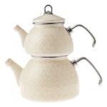 Karaca Kristal Krem Emaye Midi Çaydanlık Takımı - Görsel 3