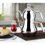 Lines Şahmeran Çelik Çaydanlık Metal Kulp - Aile Boy - Görsel 2