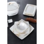 Acar Elena 60 Parça 12 Kişilik Porselen Yemek Takımı