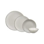 Nehir Beyaz 24 Parça 6 Kişilik Porselen Yemek Takımı - Görsel 2