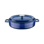 Lava 24 cm Yuvarlak Derin Tencere - 28 cm Yuvarlak Sığ Mavi Tencere Seti - Görsel 3