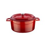 Lava 24 cm Derin-24 cm Sığ-28 cm Sığ Kırmızı Tencere Seti - Görsel 5