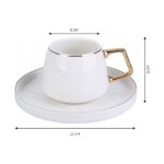 Karaca Satürn 6 Kişilik Kahve Fincanı Takımı 100 ml Gold - Görsel 5
