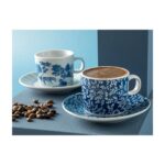 English Home Zebra Porselen 2'li Kahve Fincan Takımı 80 ml Lacivert - Görsel 2