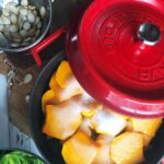 Lava Döküm Yuvarlak Tencere. Trendy ÇAP(Ø)20CM.  - Kırmızı - Görsel 5