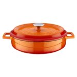 Lava Döküm Çok Amaçlı Yayvan Tencere. Trendy Çap(Ø)28 - Turuncu