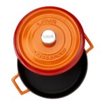 Lava Döküm Çok Amaçlı Yayvan Tencere. Trendy Çap(Ø)28 - Turuncu - Görsel 2