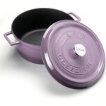 Lava Döküm Yuvarlak Tencere. Trendy ÇAP(Ø)28CM.  - Mor - Görsel 2