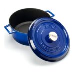 Lava Döküm Yuvarlak Tencere. Trendy ÇAP(Ø)28CM.  - Mavi - Görsel 2