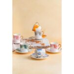 Acar Brush 6 Kişilik 12 Parça Kahve Fincanı Takımı - 90 ml