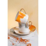 Acar Brush 6 Kişilik 12 Parça Kahve Fincanı Takımı - 90 ml - Görsel 2