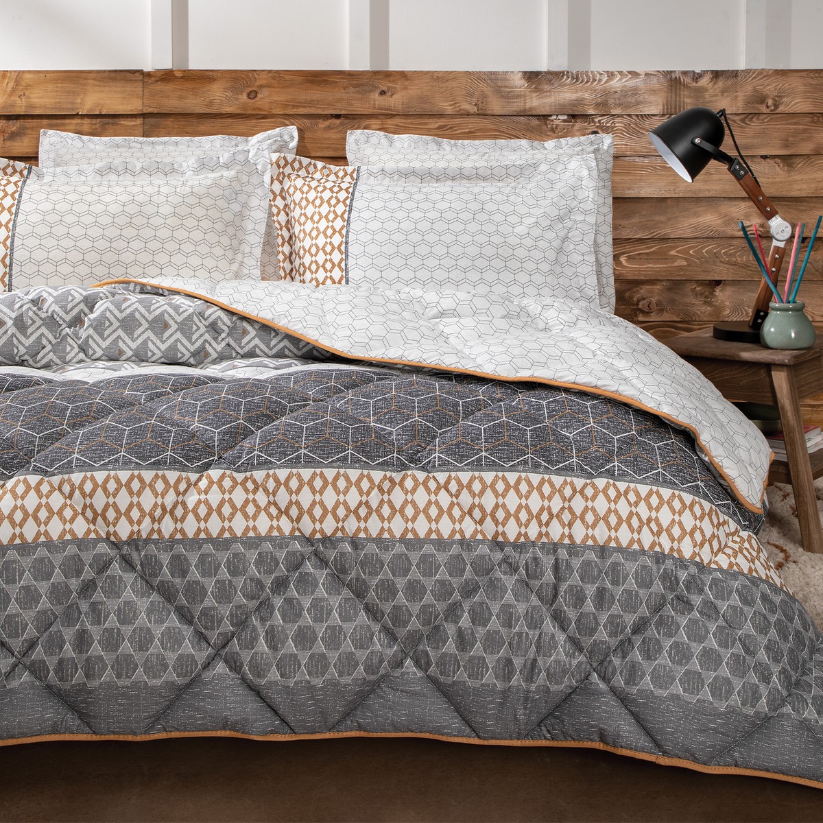 110000270537626.jpg Yataş Bedding Taren Tek Kişilik Uyku Seti - Gri - Görsel 1