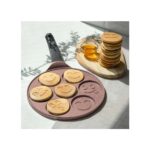 Nehir 27 cm Alüminyum Döküm Krep Tavası – Isıyı Eşit Yayan, Rose Gold-Beyaz Düz Desenli Tek Parça Tasarım