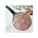 Nehir 27 cm Alüminyum Döküm Krep Tavası – Isıyı Eşit Yayan, Rose Gold-Beyaz Düz Desenli Tek Parça Tasarım - Görsel 3