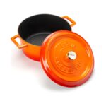 Lava Döküm Yuvarlak Tencere. Trendy Çap(Ø) 24CM. - Turuncu - Görsel 2