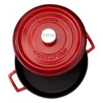 Lava Döküm Yayvan Tencere Trendy Kapak - Çap 28 cm - Kırmızı - Görsel 3