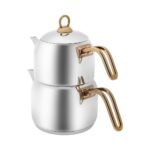 Karaca Urban İndüksiyon Tabanlı Midi Çaydanlık Gold - Görsel 5