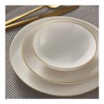 Güral Porselen Atina 18 Parça Gold Bone 6 Kişilik Yemek Takımı – Şık, Dayanıklı ve Zarif Tasarım - Görsel 2