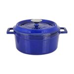 Lava Metal Lava Premium Serisi - Döküm Yuvarlak Tencere, 24 Cm, Majolik Mavi - Görsel 3