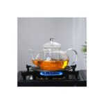 Morponi Borosilikat Cam Kapaklı Cam Süzgeçli Demlik 1000 ml (Thn)