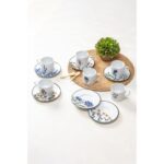 Porland Flower Garden Çay Fincanı 180CC 6 Kişilik 12 Parça