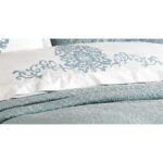 Finezza Pandora Jakar Nakışlı Pamuk Nevresimli Su Yeşili Gelin Seti 9 Prç - 1196 - Görsel 4