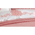 Finezza Pandora Jakar Nakışlı Pamuk Nevresimli Kırmızı Gelin Seti 9 Parça - 1199 - Görsel 4