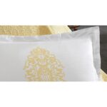 Finezza Pandora Jakar Nakışlı Pamuk Nevresimli Sarı Gelin Seti 9 Parça - 1201 - Görsel 5