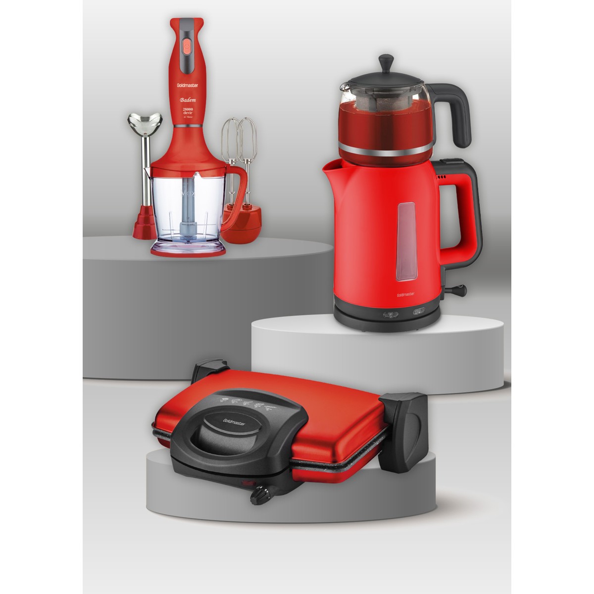 110000290059481.jpg Goldmaster Yakamoz IN-6705 Çeyiz Seti Kırmızı - Görsel 1