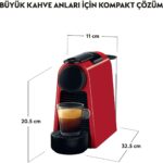 Nespresso Essenza Mini D30 Red Kahve Makinesi, Kırmızı - Görsel 2
