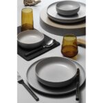 Kütahya Porselen Moderna 18 Parça 6 Kişilik Yemek Takımı Gri