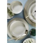 Kütahya Porselen Moderna 18 Parça 6 Kişilik Yemek Takımı Krem - Görsel 2