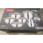 Vivaldi Tombo 18 Parça Gold Çelik Çeyiz Seti - Görsel 2