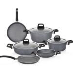 Schafer Ashen Yanmaz Yapışmaz  Tencere Seti 9 Parça -Gri - Görsel 4