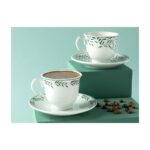 English Home Blatt Porselen 2'li Kahve Fincan Takımı 80 ml Yeşil - Görsel 2
