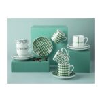 English Home Blatt Porselen 2'li Kahve Fincan Takımı 80 ml Yeşil - Görsel 3