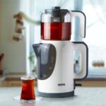 Vestel Sefa 1000 B Çay Makinesi 1 L Cam Demlik 1,7 L Su Isıtıcı Beyaz Plastik Gövde - Görsel 2