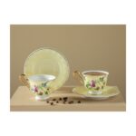 English Home Vanilla New Bone China 2'li Kahve Fincan Takımı 90 ml Açık Sarı