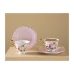 English Home Vanilla New Bone China 2'li Kahve Fincan Takımı 90 ml Açık Pembe
