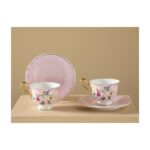 English Home Vanilla New Bone China 2'li Kahve Fincan Takımı 90 ml Açık Pembe - Görsel 2