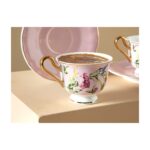 English Home Vanilla New Bone China 2'li Kahve Fincan Takımı 90 ml Açık Pembe - Görsel 3