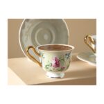 English Home Vanilla New Bone China 2'li Kahve Fincan Takımı 90 ml Açık Gri - Görsel 3