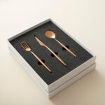 Chakra Elina 18 Parça Tatlı Çatal Kaşık Bıçak Seti Parlak Rose - Görsel 2