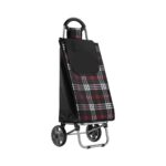 Bimbambom Ekose Pazar Arabası M-106, Büyük Çantalı Ses Çıkarmayan Tekerlekli Pazar Arabası